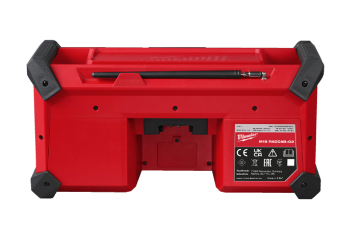 Milwaukee M18 Akku-Baustellenradio DAB+, M18RADDAB+G2-0, Solo, 4933492344